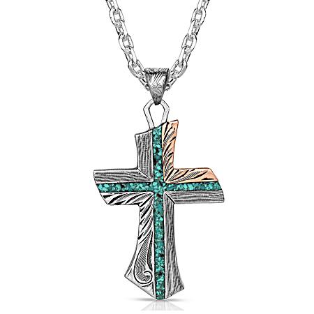 Inner Light Turquoise Cross Necklace