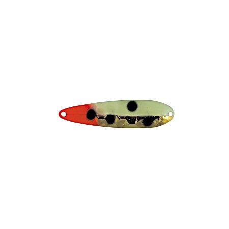 Glow Bloody Nose Half Moon Walleye Gold Series Spoon