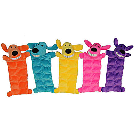 12 in Loofa Dog Squeaker Mat Dog Toy - Assorted