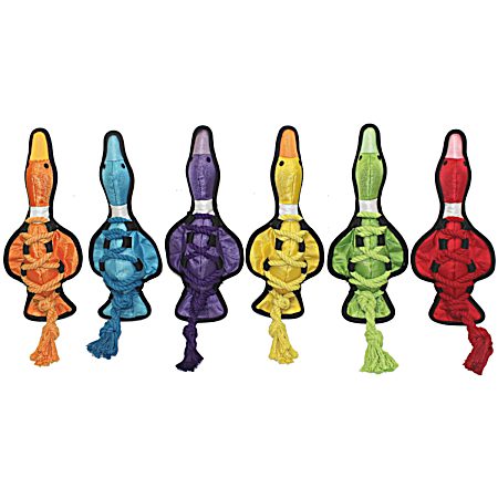 Cross-Ropes 11.5 in Duck Dog Toy - Assorted