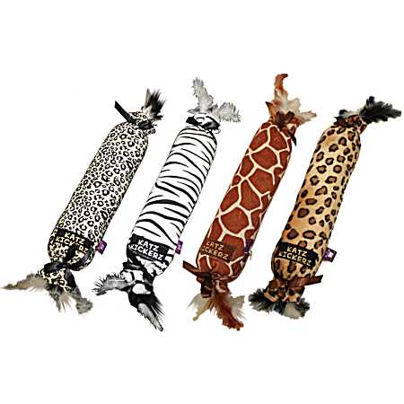 Katz Kuddlerz Safari Print Cat Toy Assorted