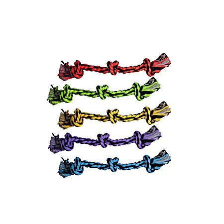 Nuts for Knots 15 in 3-Knot Rope Dog Toy- Assorted