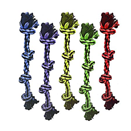 Nuts for Knots 25 in 4-Knot Rope Dog Toy - Assorted