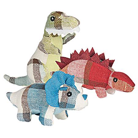 Mini Plaidosaurus Dog Toy - Assorted