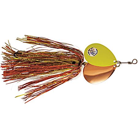 Double Showgirl 7.5 in Candy Corn Musky Spinner Lure