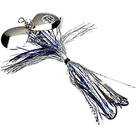 Baby Girl 7 in Blue-Silver-Nickel Musky Spinner Lure