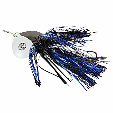 Double Showgirl 7.5 in Orange/Olive/Copper Musky Spinner Lure