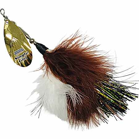 Brown White Gold Single Girl Musky Bait