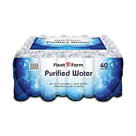 16.9 oz Bottled Purified Drinking Water - 40 Pk