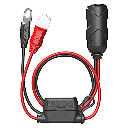 NOCO GC018 15A 14AWG 12V Adapter, Heavy-Duty 12V Plug, and Female Socket with Eyelet Terminals