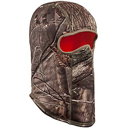 Kids' Camo/Orange Performance Reversible Fleece Balaclava