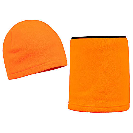 Adult Blaze Orange Fleece Balaclava & Beanie - 2 Pc.