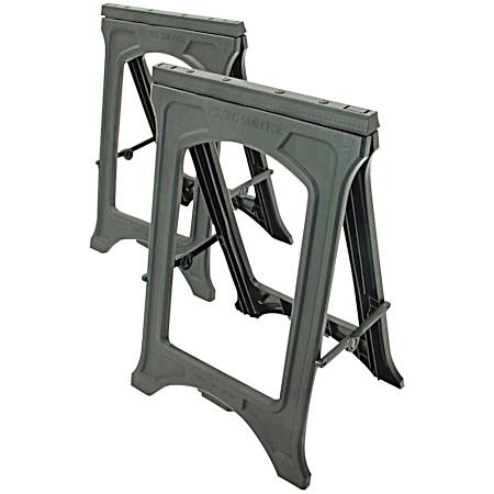 Folding Resin Sawhorses Twin Pack