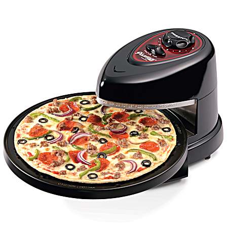 Pizzazz Plus Black Rotating Pizza Oven