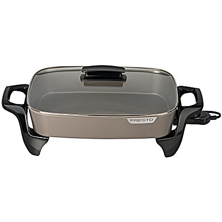 16 in Grey Ceramic Electric Skillet