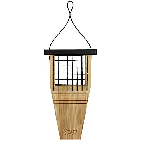 Cedar Tail-Prop Suet Feeder
