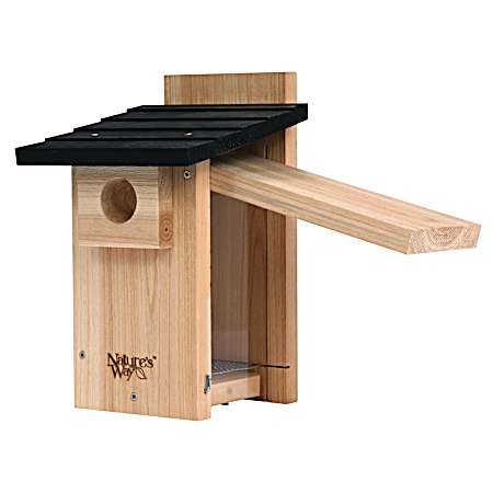 Cedar Bluebird Box House w/ Viewing Window
