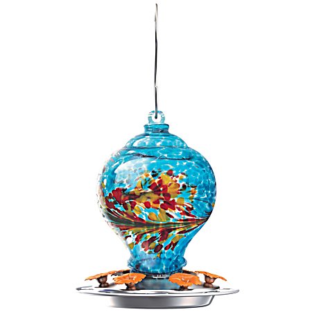 28 oz Sunny Day Artisan Gravity Hummingbird Feeder