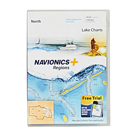 Plus North Region Map Card Lake Charts