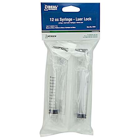 12cc Luer Lock Syringe - 4 Pk
