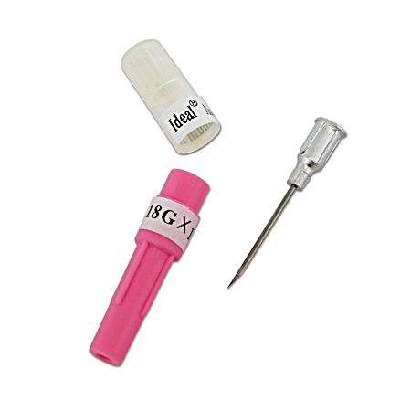 Pink Aluminum Hub Needle Hard Packed - 100 Ct