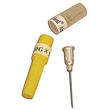 Yellow Aluminum Hub Needle Hard Packed - 100 Pc