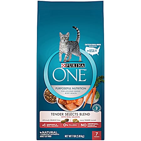 ONE Adult Tender Selects Blend Salmon & Tuna Dry Cat Food