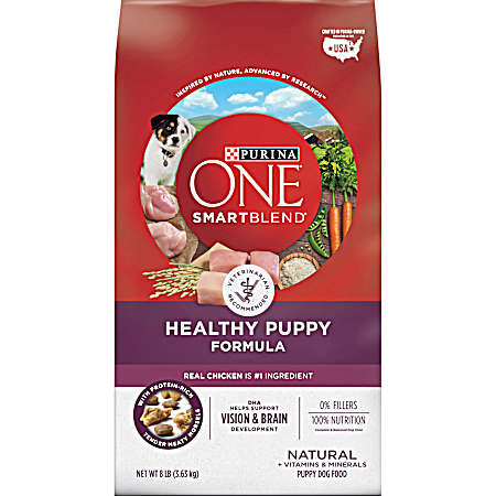 ONE SmartBlend Healthy Puppy High Protein Chicken Flavor Dry Food, 8 lbs