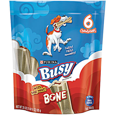 Busy Beef Chewbone Dog Treats - 6 ct