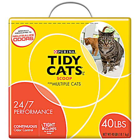 Tidy Cats 24/7 Performance Scoopable Multiple Cat Clumping Litter 40 lbs