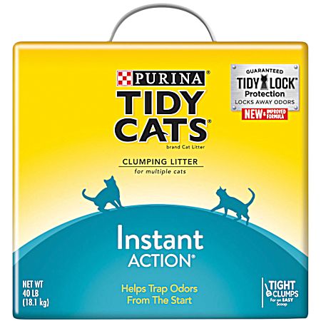 Tidy Cats Instant Action Scoopable Multiple Cat Clumping Litter 40 lbs