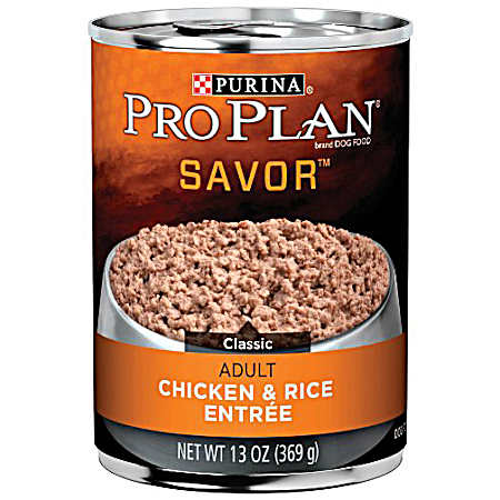 Pro Plan Savor 13 oz Adult Classic Chicken & Rice Entree Wet Dog Food