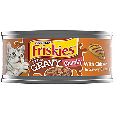 Friskies Adult Extra Gravy Chunky w/ Chicken Wet Cat Food