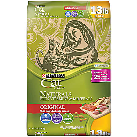 Cat Chow Naturals All Life Stages Original Formula w/ Chicken & Salmon Dry Cat Food