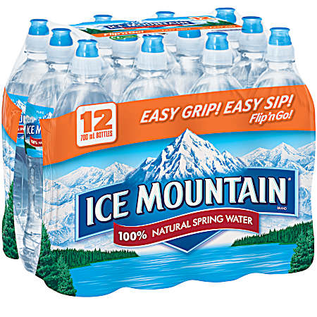 23.7 oz 100% Natural Spring Drinking Water - 12 Pk