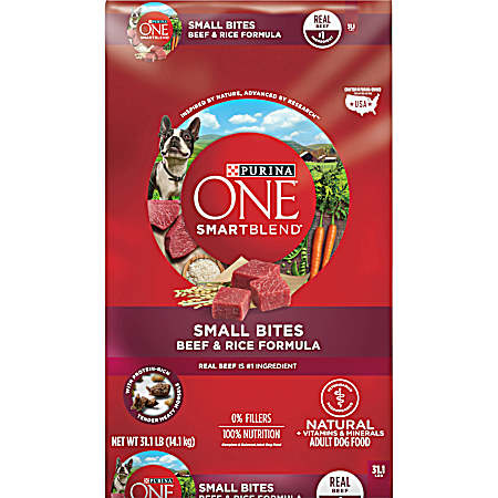 Purina ONE SmartBlend Small Bites Beef & Rice Dry Dog Food