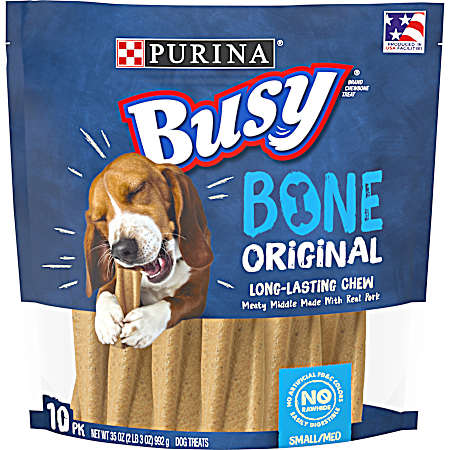 Busy Bone Original Small/Medium Breed Dog Chew Treats - 10 pk