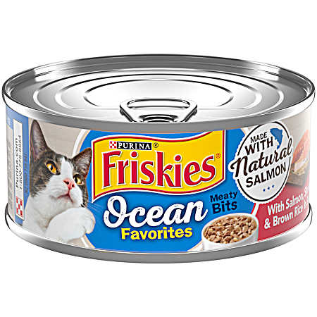 Friskies Adult Ocean Favorites Meaty Bits Salmon, Shrimp & Brown Rice Wet Cat Food