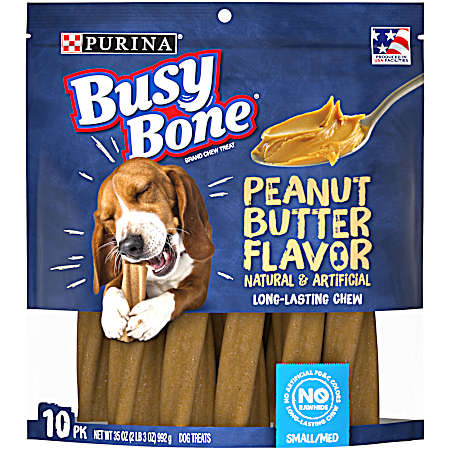 Busy Bone Peanut Butter Flavor Small/Medium Breed Dog Chew Treat