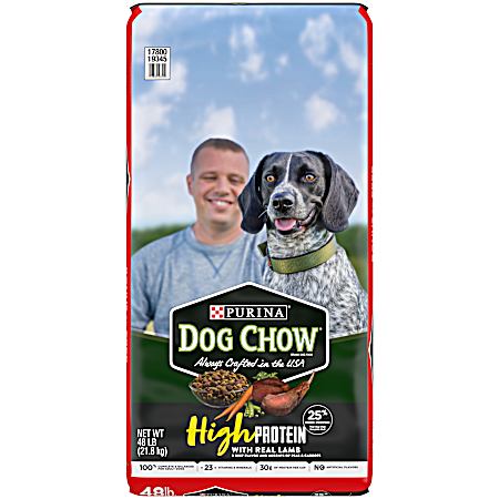 Dog Chow High Protein Recipe w/ Real Lamb & Beef Flavor Adult Dry Dog Food