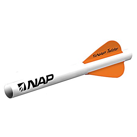 White/Orange QuikFletch Twister Vanes - 6 pk