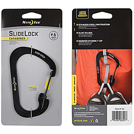SlideLock Carabiner - Black