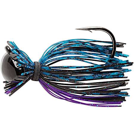 Weedless Football Jig - Black/Blue/Purple