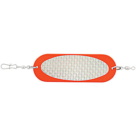 Trout & Kokanee Dodger - Fire/Silver Prism-Lite