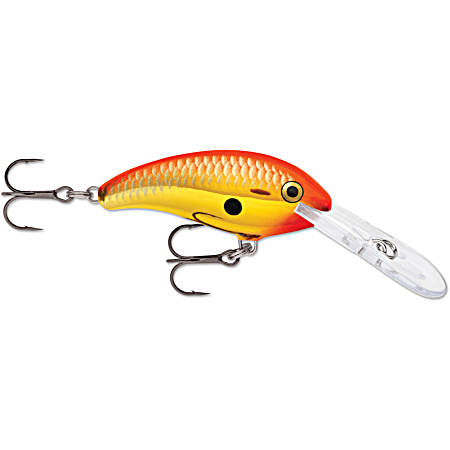 Chrome Gold Fluorescent Red Shad Dancer Crankbait