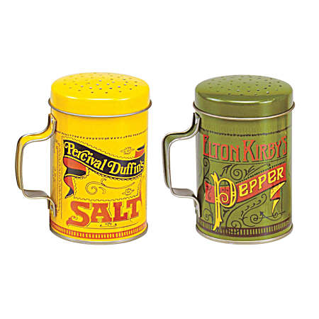 Nostalgic Salt & Pepper Shakers w/ Handles - Set of 2