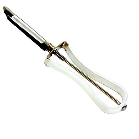 White Peeler w/ Non-Slip Handle