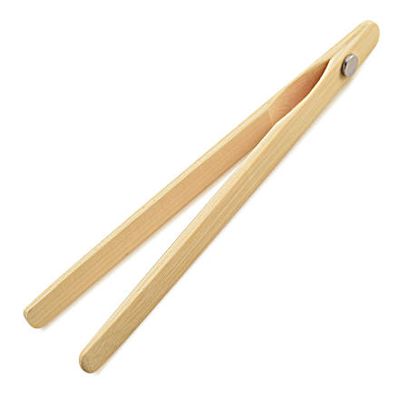 Bamboo Toaster Tongs w/ Magnet
