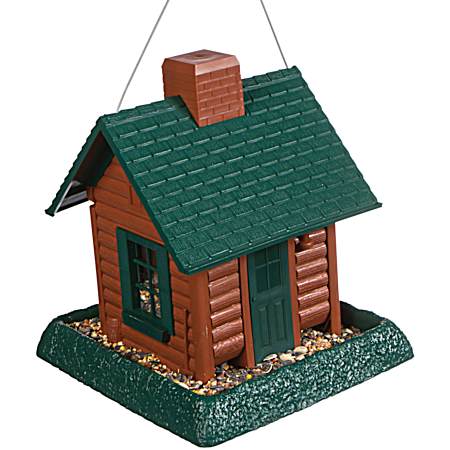 Village Collection Log Cabin Bird Feeder