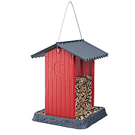 Village Collection Red Shed Wild Bird Feeder